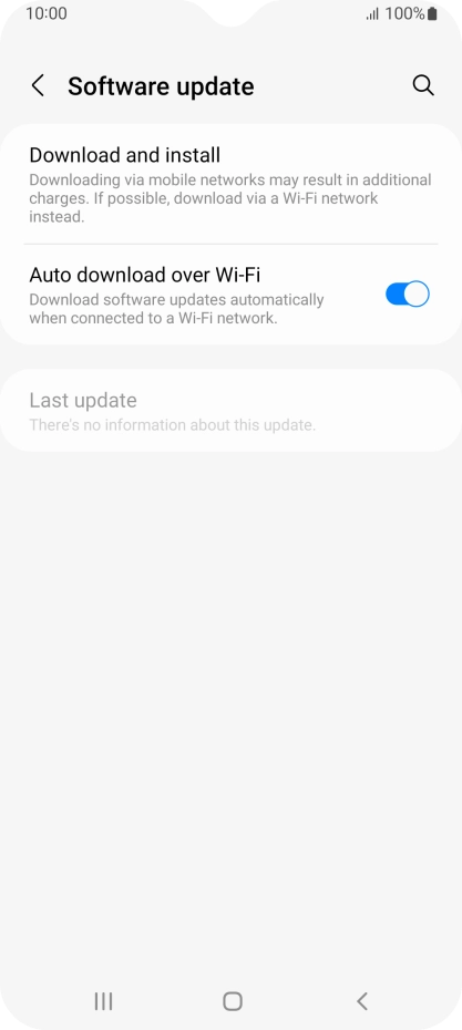 Press Download and install. If a new software version is available, it's displayed. Follow the instructions on the screen to update the phone software.
