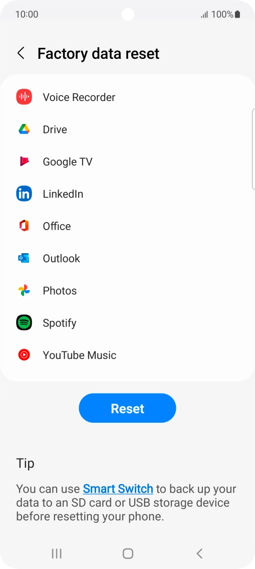 Press Reset.