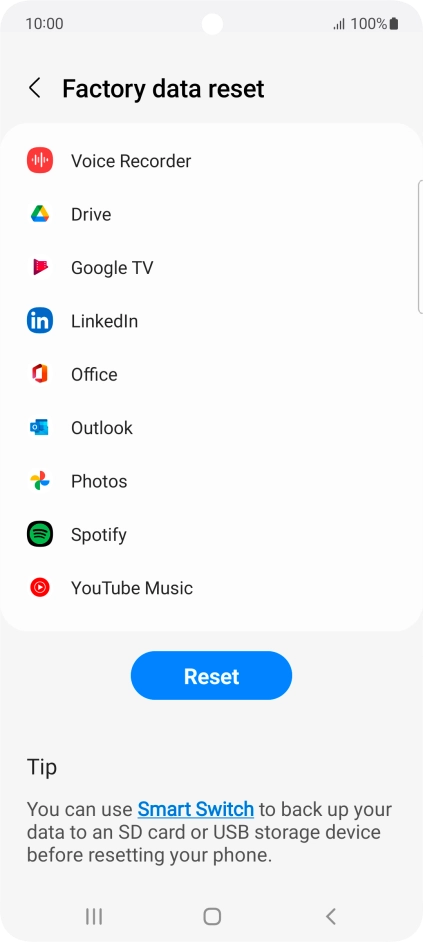 Press Reset.