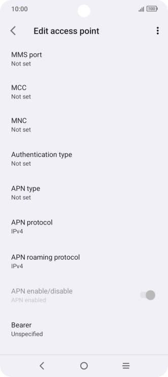 Press MMS port.