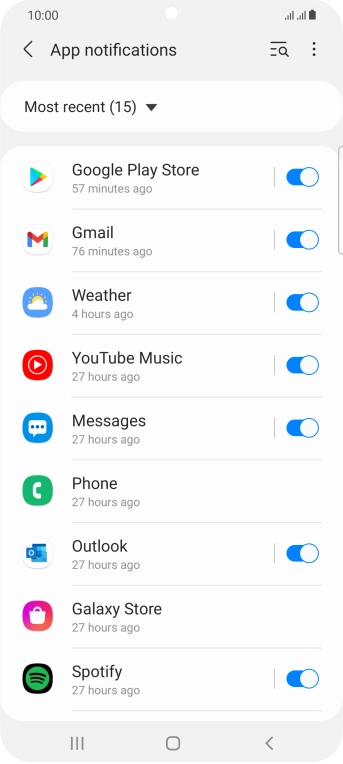 Press the drop down list.