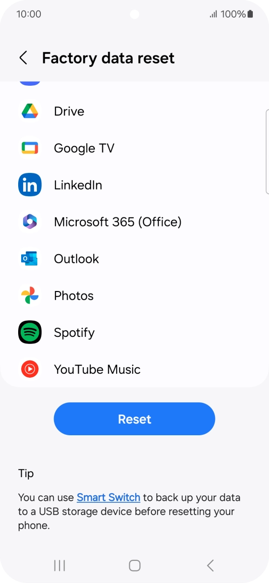 Press Reset.