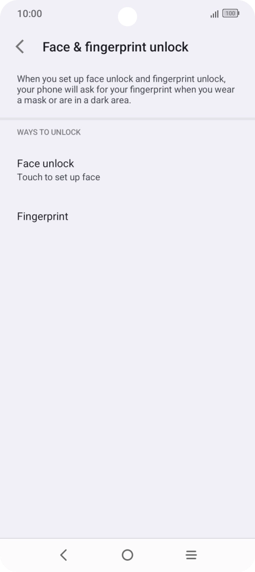 Press Fingerprint.