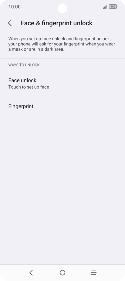 Press Fingerprint.