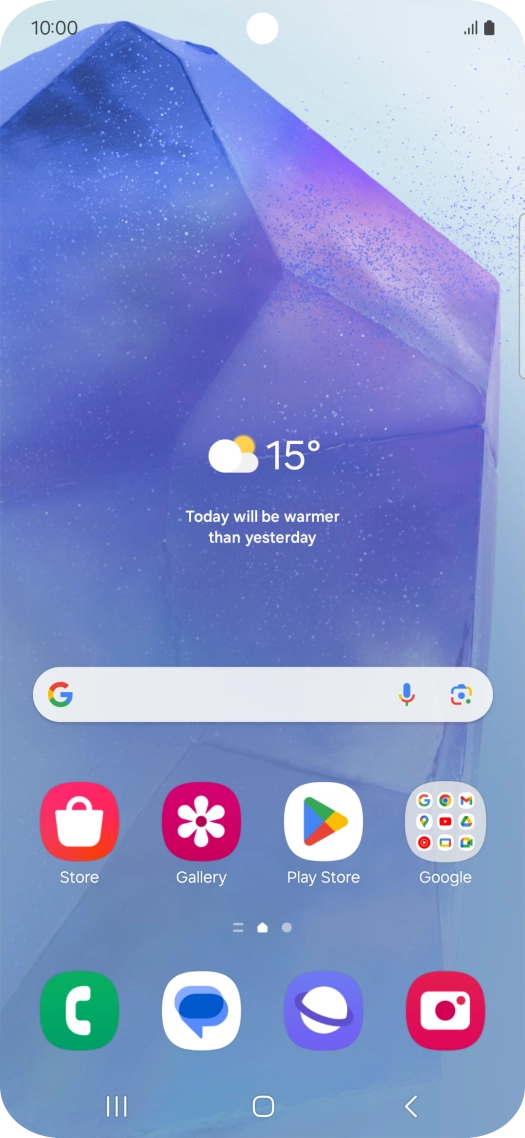 Slide your finger upwards on the screen.