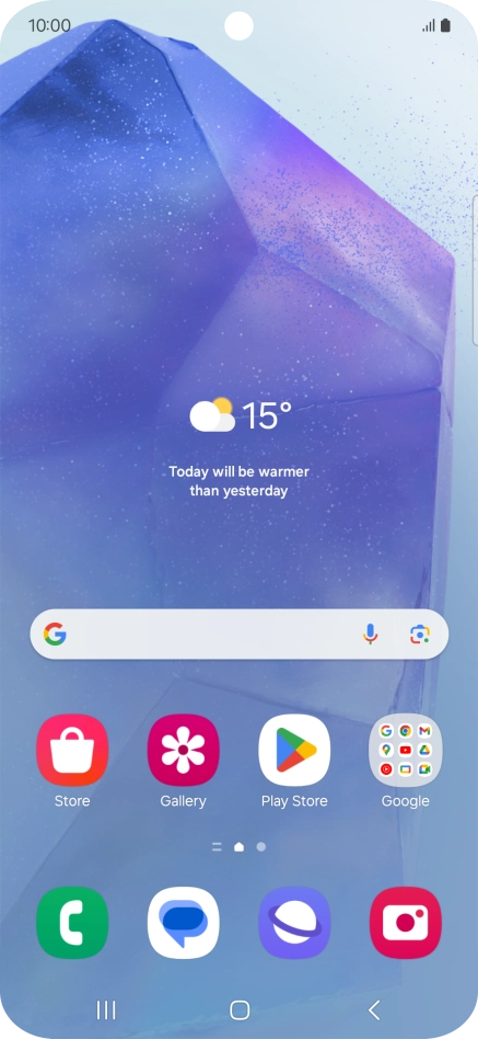 Slide your finger upwards on the screen.