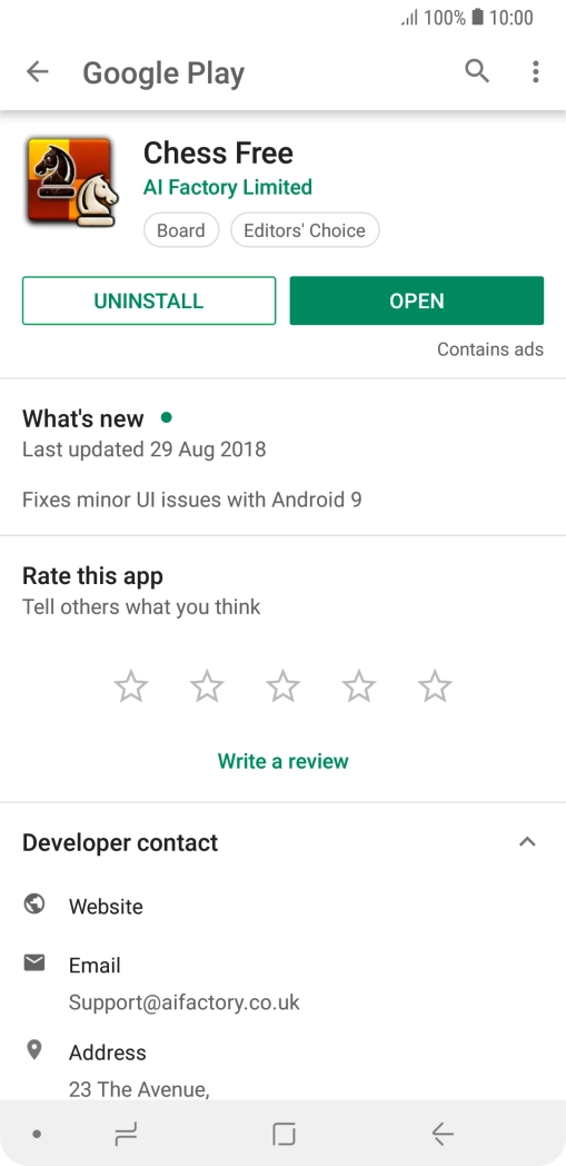 Press UNINSTALL.