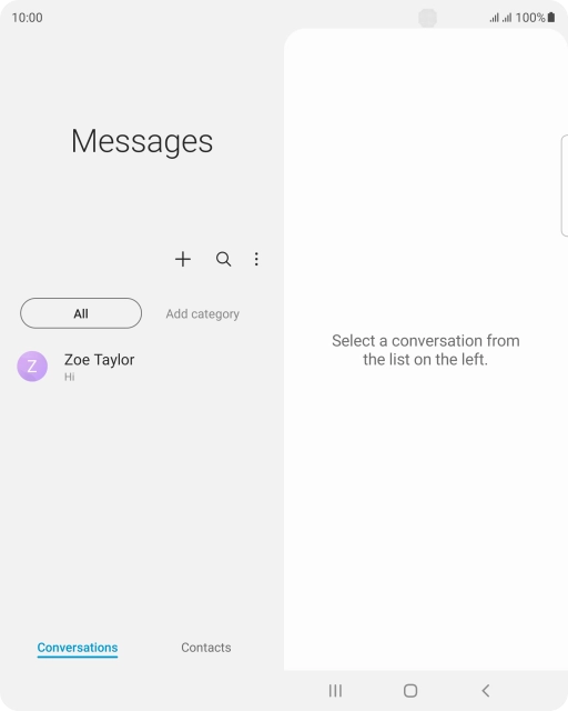 Press the menu icon.
