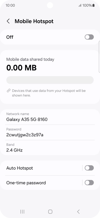 Press Network name.
