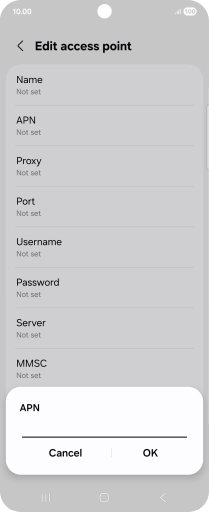 Key in everywhere and press OK.