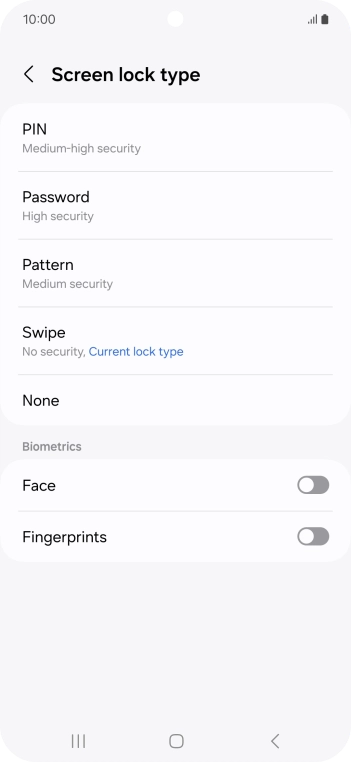 Press Fingerprints.