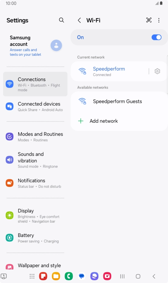 Press the Home key to return to the home screen.