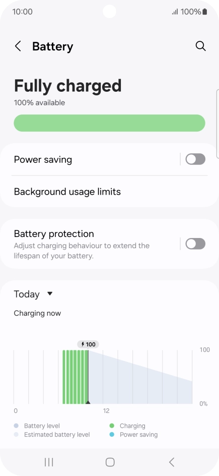 Press Power saving.