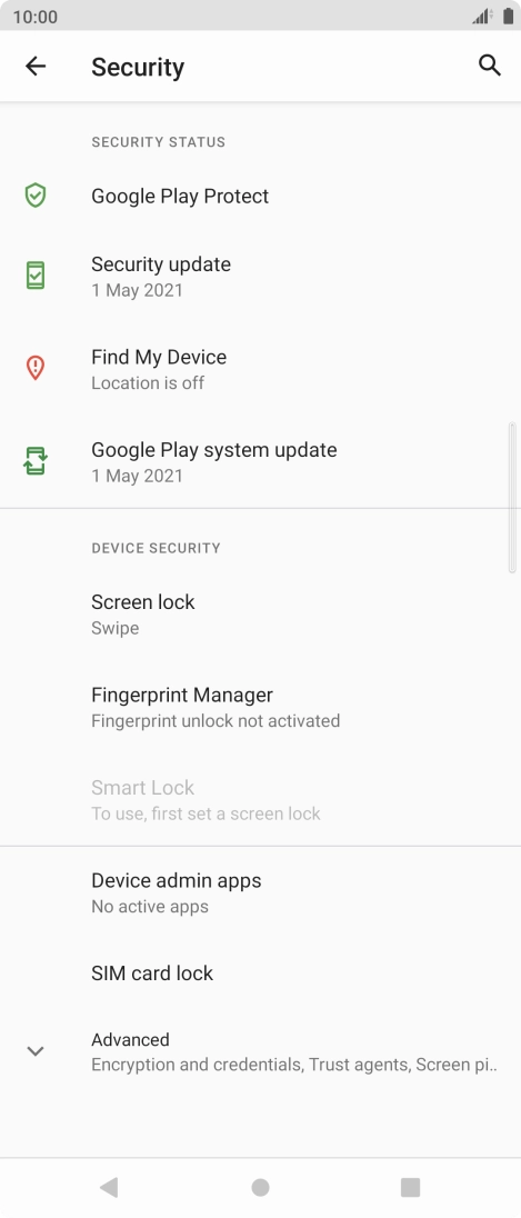 Press Fingerprint Manager.