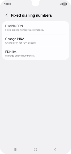 Press Disable FDN.