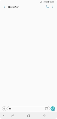Press the send icon when you've finished your SMS.