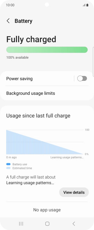 Press Power saving.