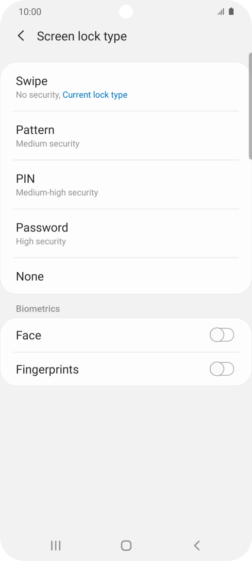 Press Fingerprints.