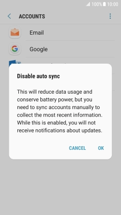 Press OK to turn off the function.
