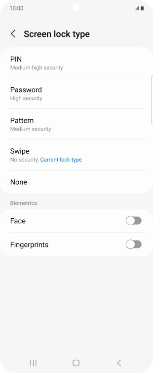 Press Fingerprints.