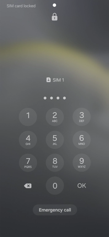 If you're asked to key in your PIN, do so and press OK. The default PIN is 1111.