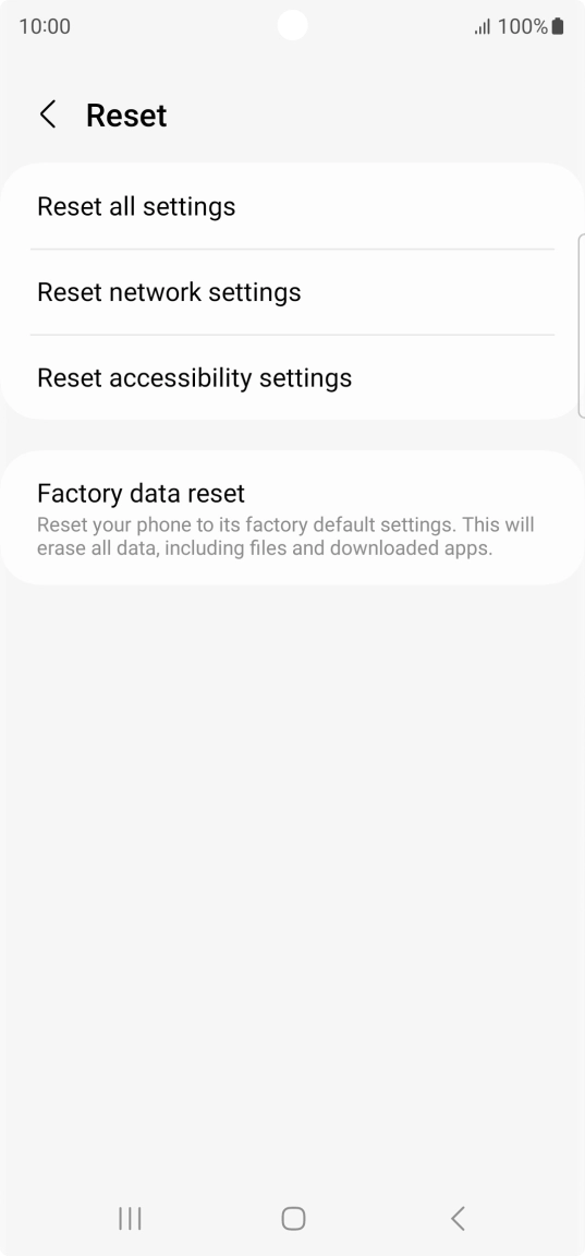 Press Reset network settings.