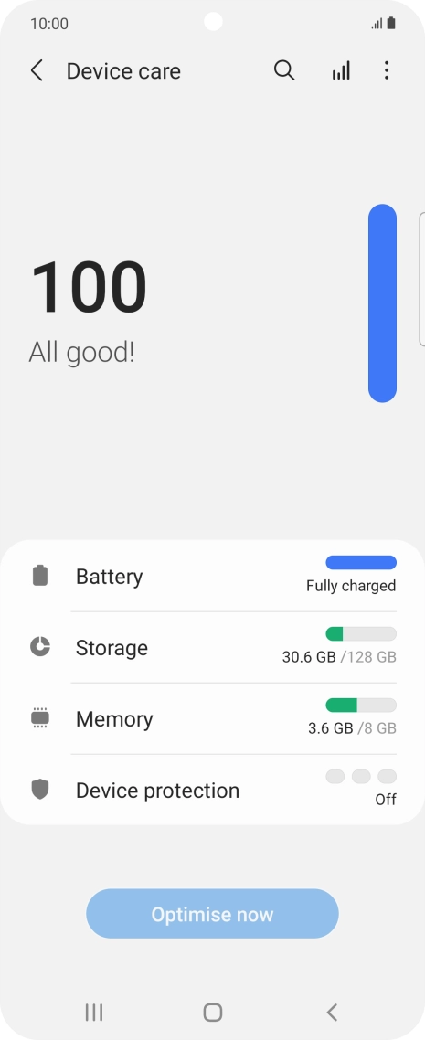 Press Battery.