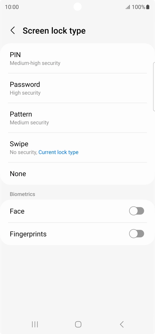 Press Fingerprints.