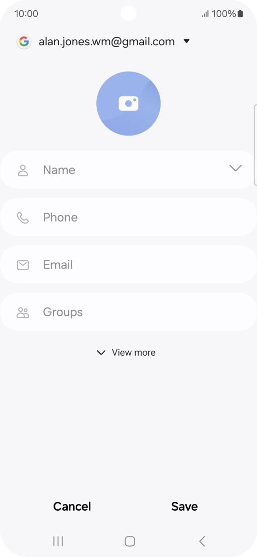 Press Name and key in the required name.