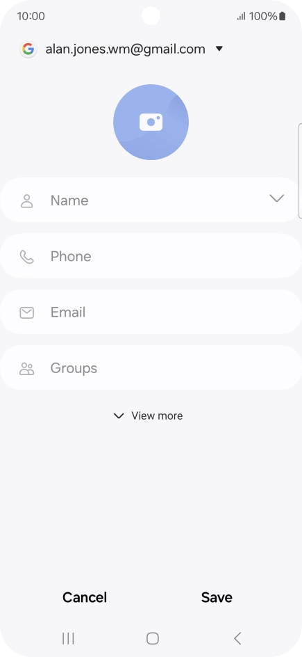 Press Name and key in the required name.