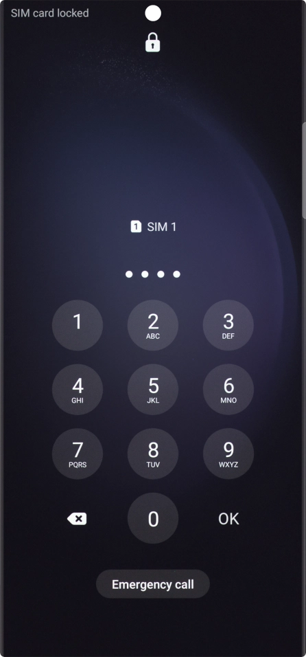 If you're asked to key in your PIN, do so and press OK. The default PIN is 1111.