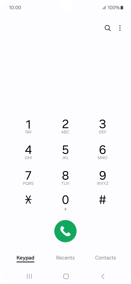 Press the menu icon.