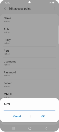 Key in eezone and press OK.