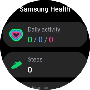 Under Daily activity, you can see how far you are from completing your daily activity goals.