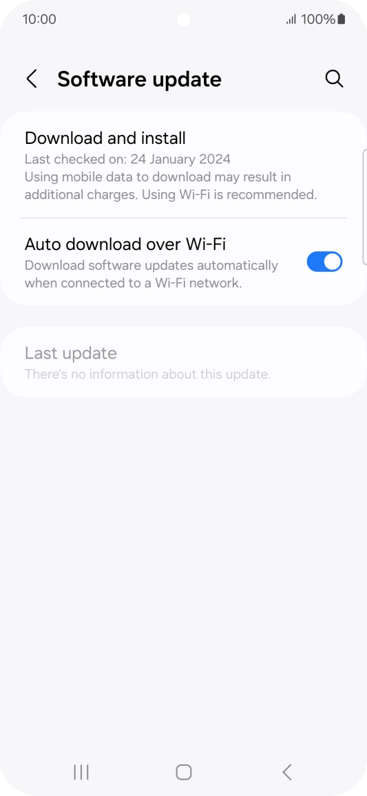 Press Download and install. If a new software version is available, it's displayed. Follow the instructions on the screen to update the phone software.
