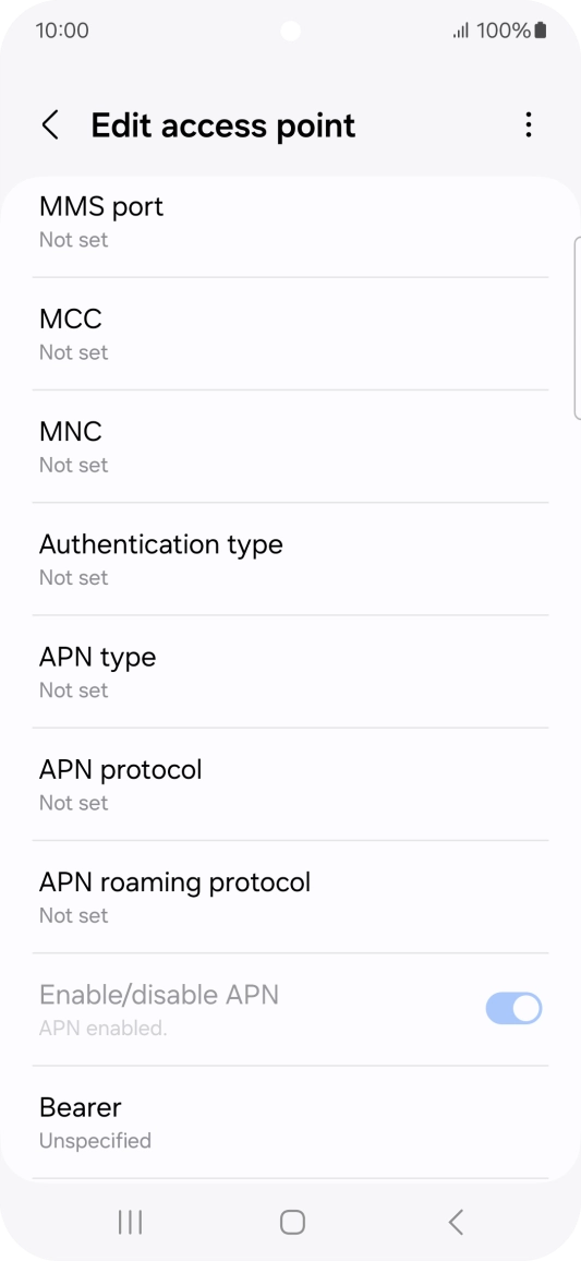 Press MMS port.