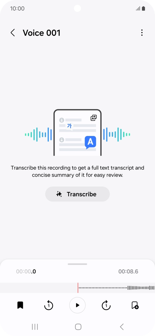 Press Transcribe.