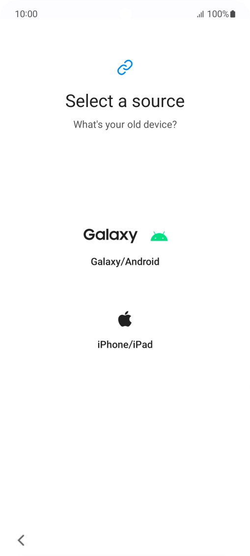 Press the required setting and follow the instructions on the screen to transfer the content from another phone.