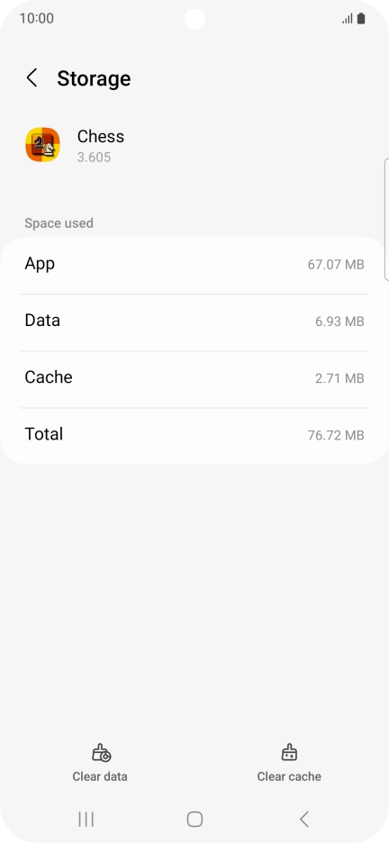 Press Clear cache.