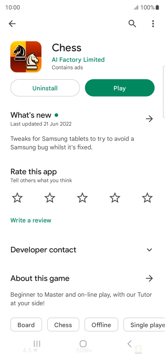 Press Uninstall.