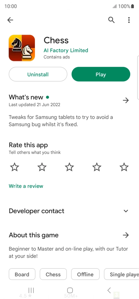 Press Uninstall.