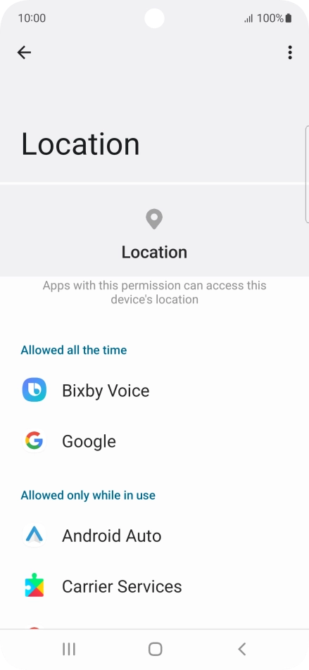 Press the required app.