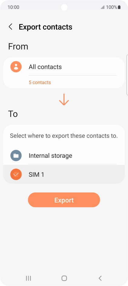 Press Export.