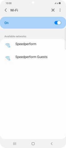 Press the required Wi-Fi network.