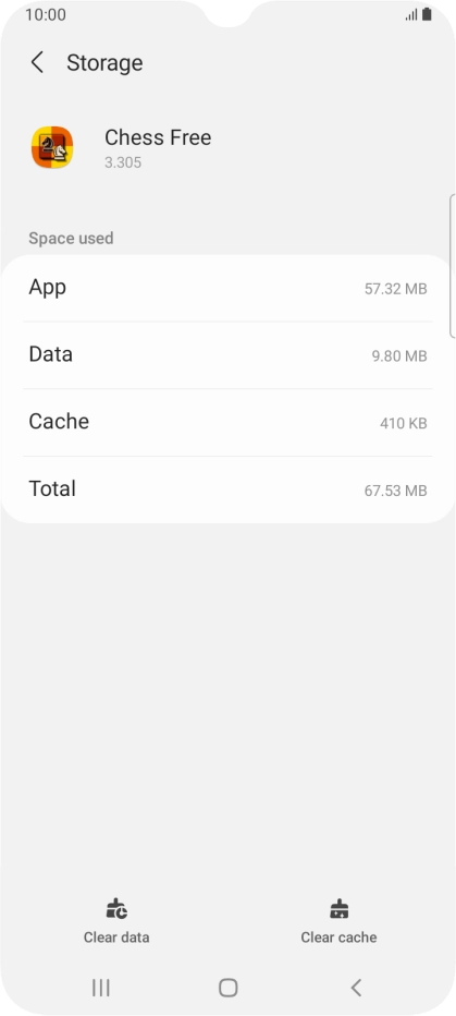 Press Clear cache.