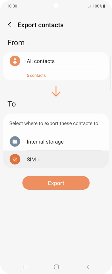 Press Export.