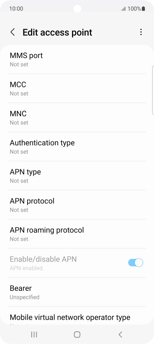 Press MMS port.