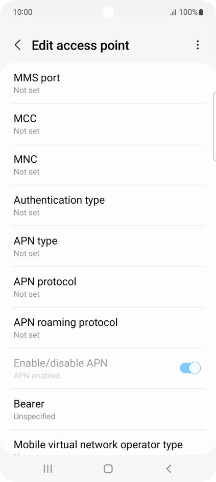 Press MMS port.