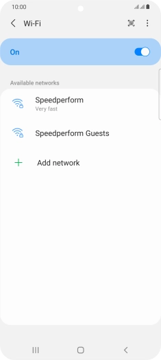 Press the required Wi-Fi network.