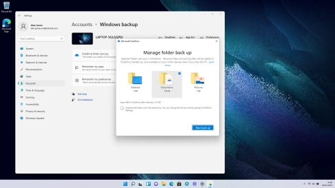 Click Start back up.